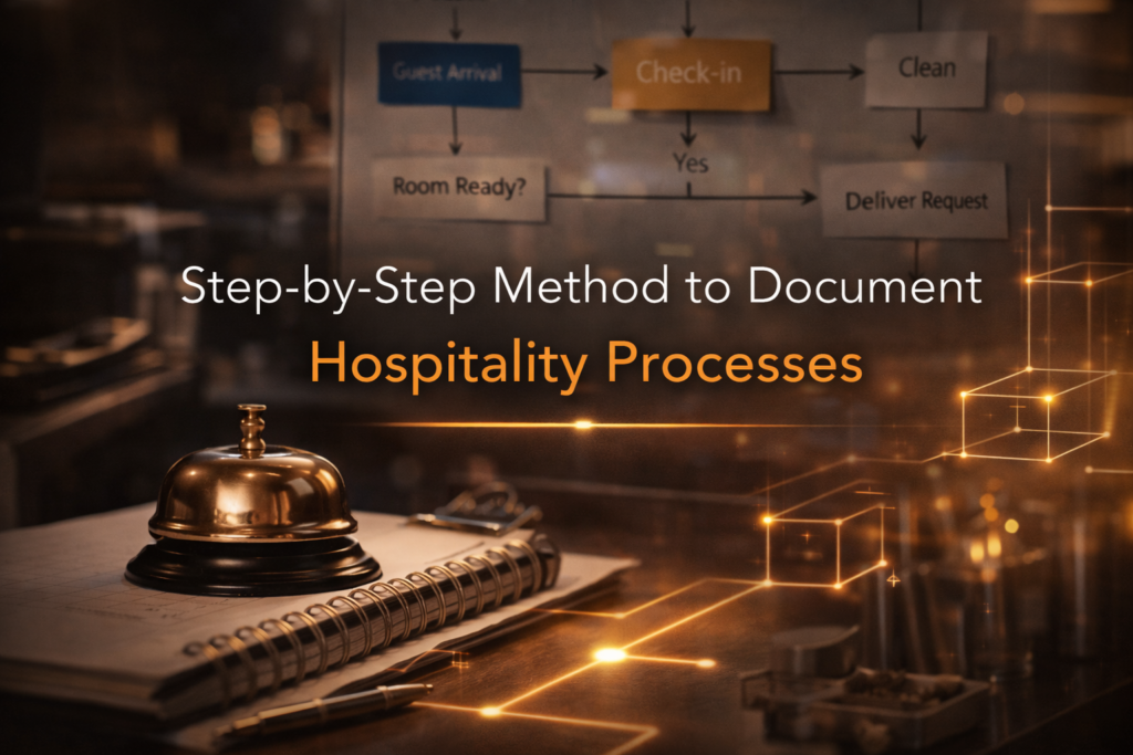 Step-by-step method to document hospitality processes